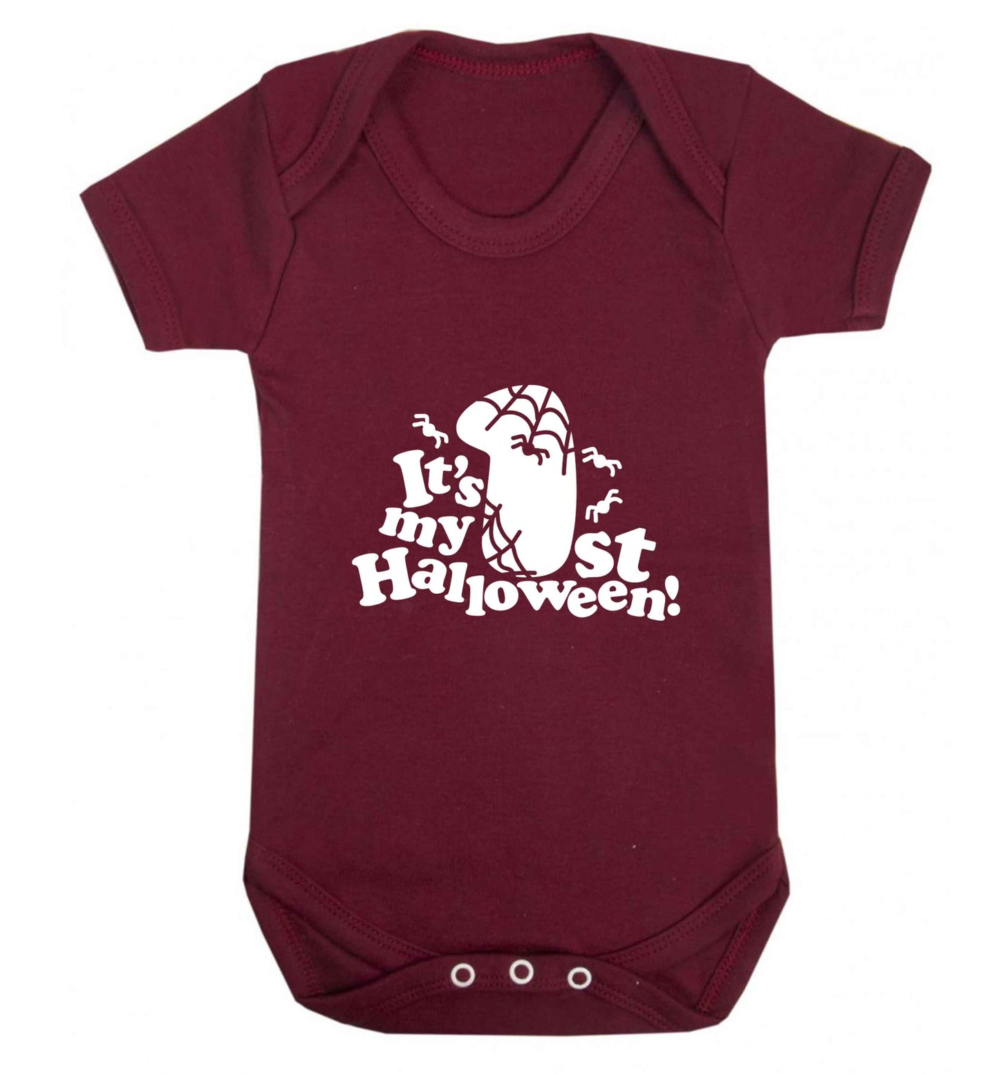 My 1st Halloween Pumpkin baby vest maroon 18-24 months