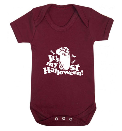 My 1st Halloween Pumpkin baby vest maroon 18-24 months
