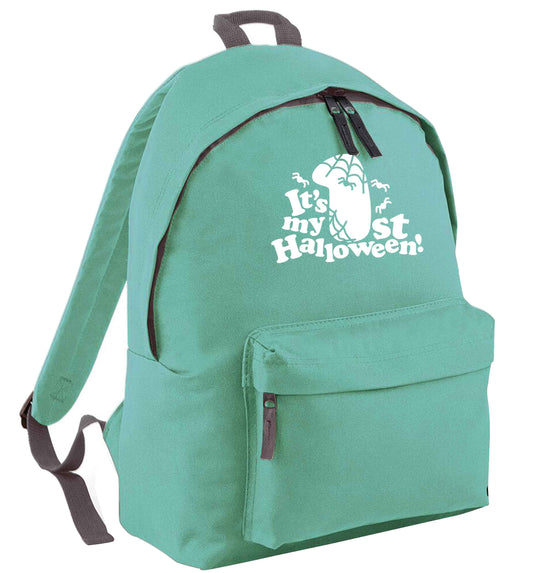 My 1st Halloween Pumpkin mint adults backpack
