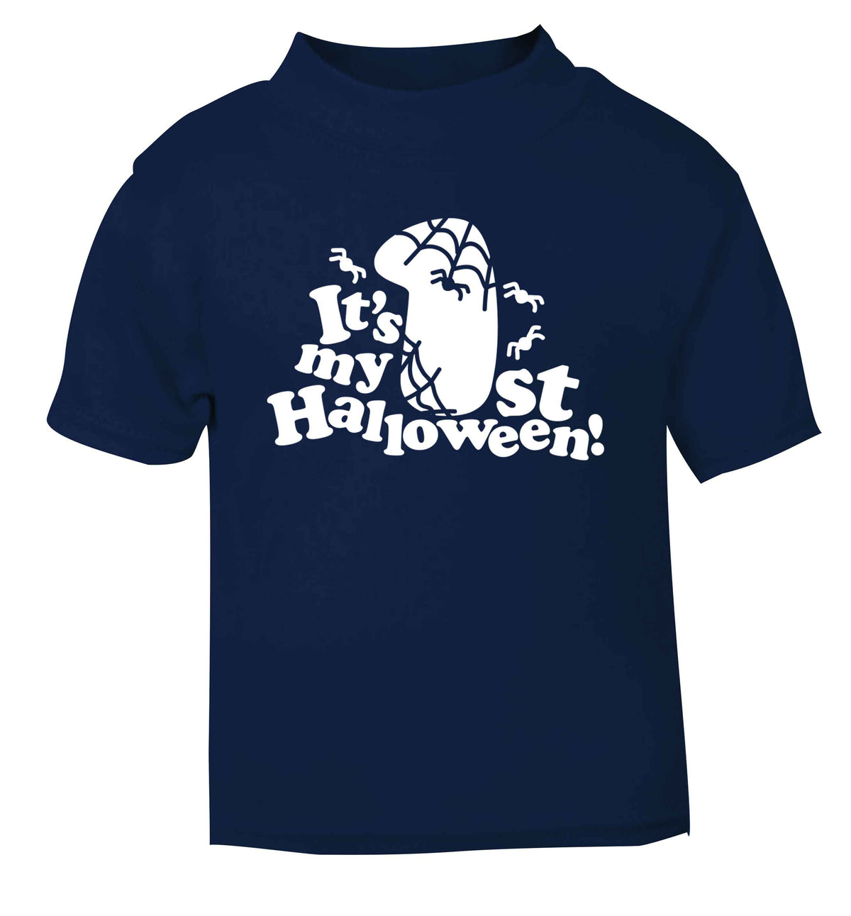 My 1st Halloween Pumpkin navy baby toddler Tshirt 2 Years