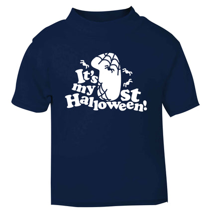 My 1st Halloween Pumpkin navy baby toddler Tshirt 2 Years