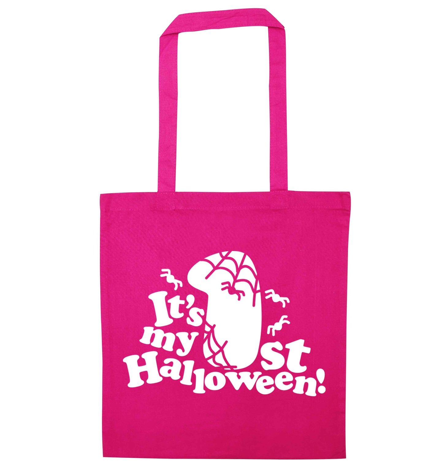My 1st Halloween Pumpkin pink tote bag