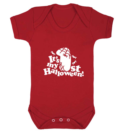 My 1st Halloween Pumpkin baby vest red 18-24 months