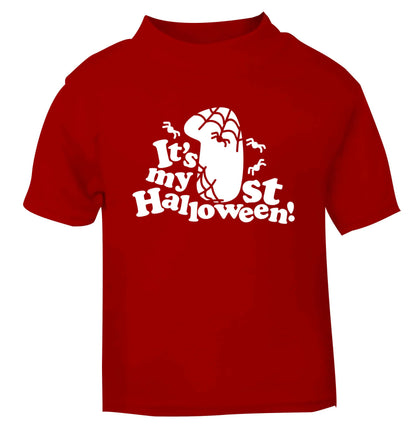 My 1st Halloween Pumpkin red baby toddler Tshirt 2 Years