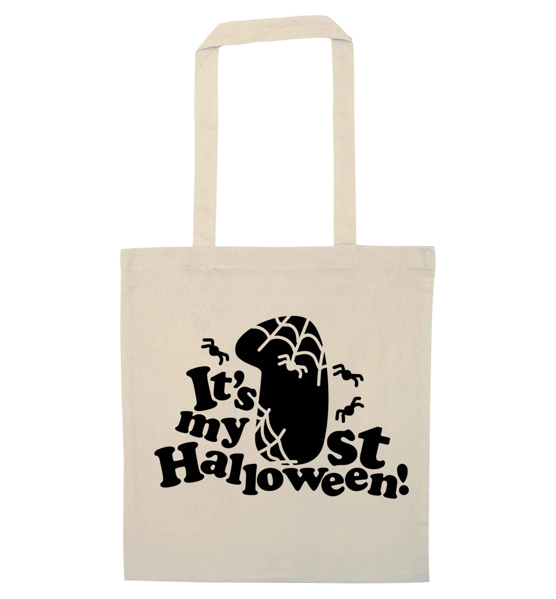 My 1st Halloween Pumpkin natural tote bag