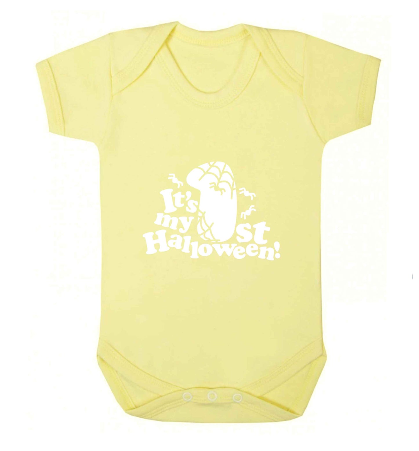 My 1st Halloween Pumpkin baby vest pale yellow 18-24 months