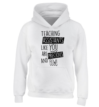 Teaching assistants like you are previous and few! children's white hoodie 12-14 Years
