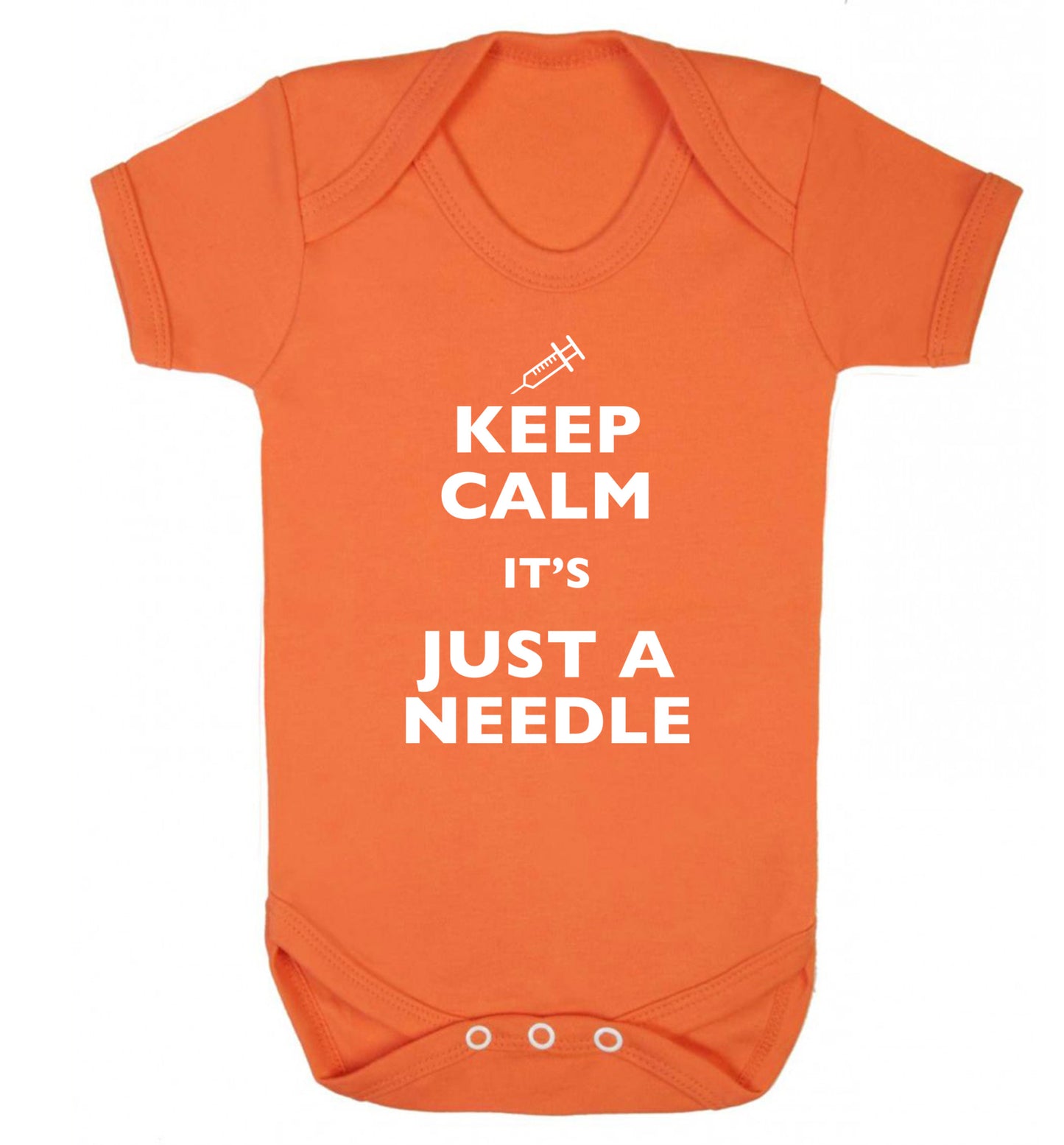 Keep calm it's only a needle Baby Vest orange 18-24 months