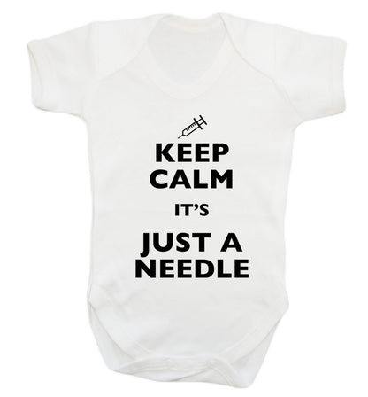 Keep calm it's only a needle Baby Vest white 18-24 months