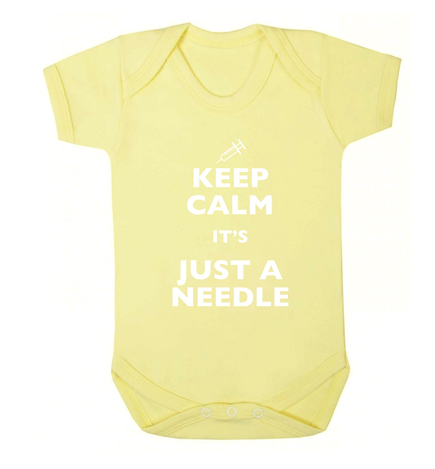 Keep calm it's only a needle Baby Vest pale yellow 18-24 months