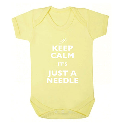 Keep calm it's only a needle Baby Vest pale yellow 18-24 months
