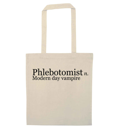 Phlebotomist - Modern day vampire natural tote bag