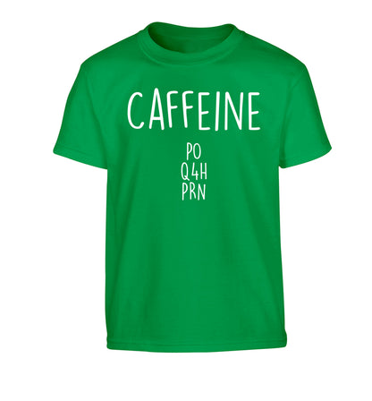 Caffeine PO Q4H PRN Children's green Tshirt 12-14 Years