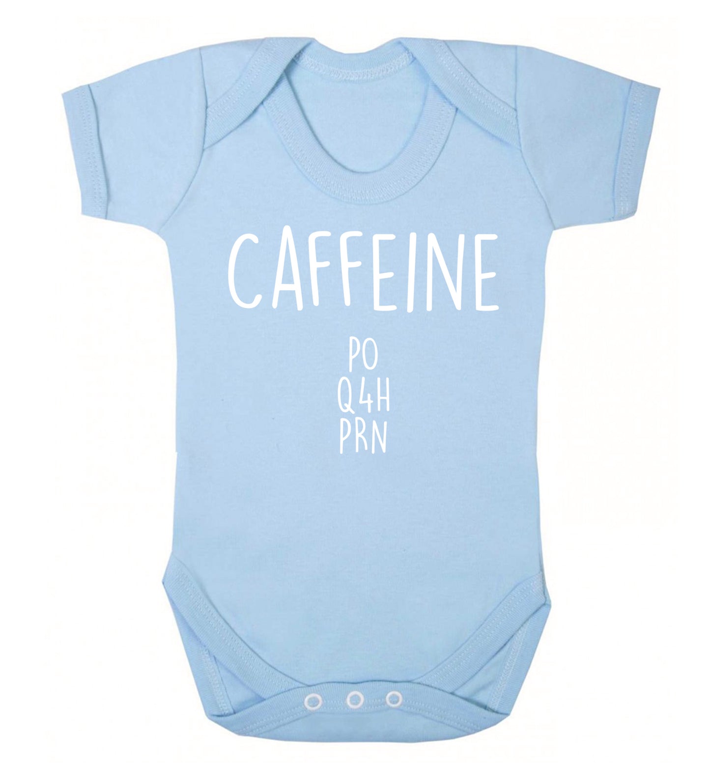 Caffeine PO Q4H PRN Baby Vest pale blue 18-24 months