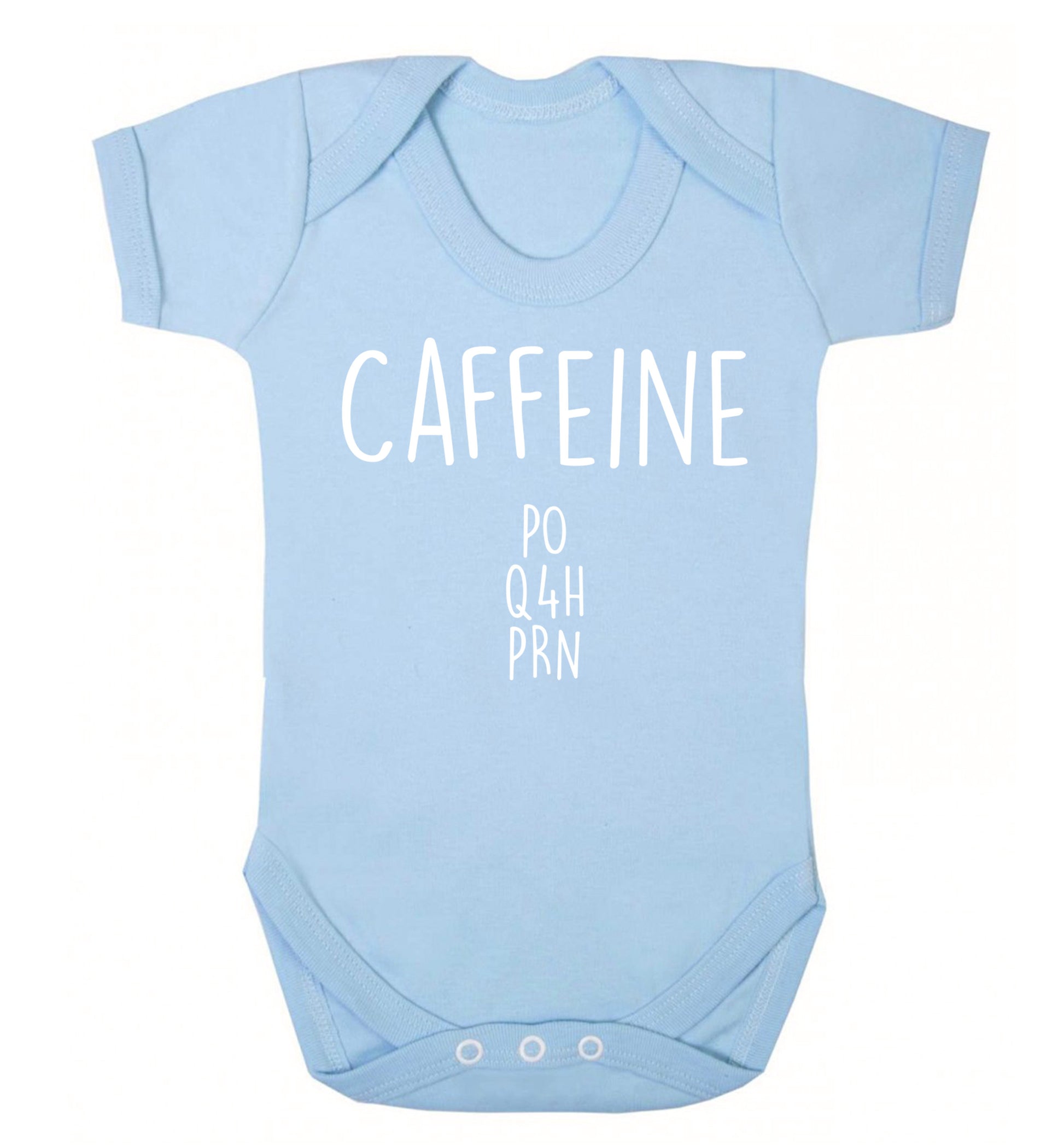 Caffeine PO Q4H PRN Baby Vest pale blue 18-24 months