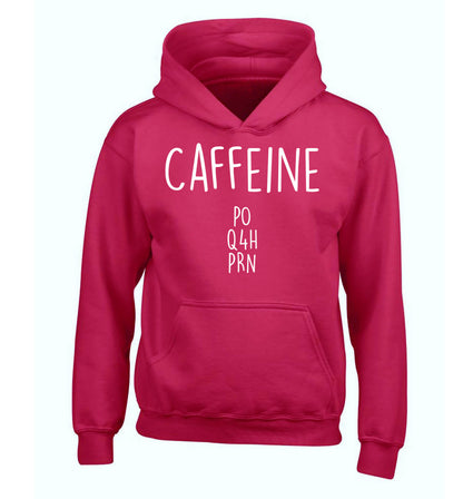 Caffeine PO Q4H PRN children's pink hoodie 12-14 Years
