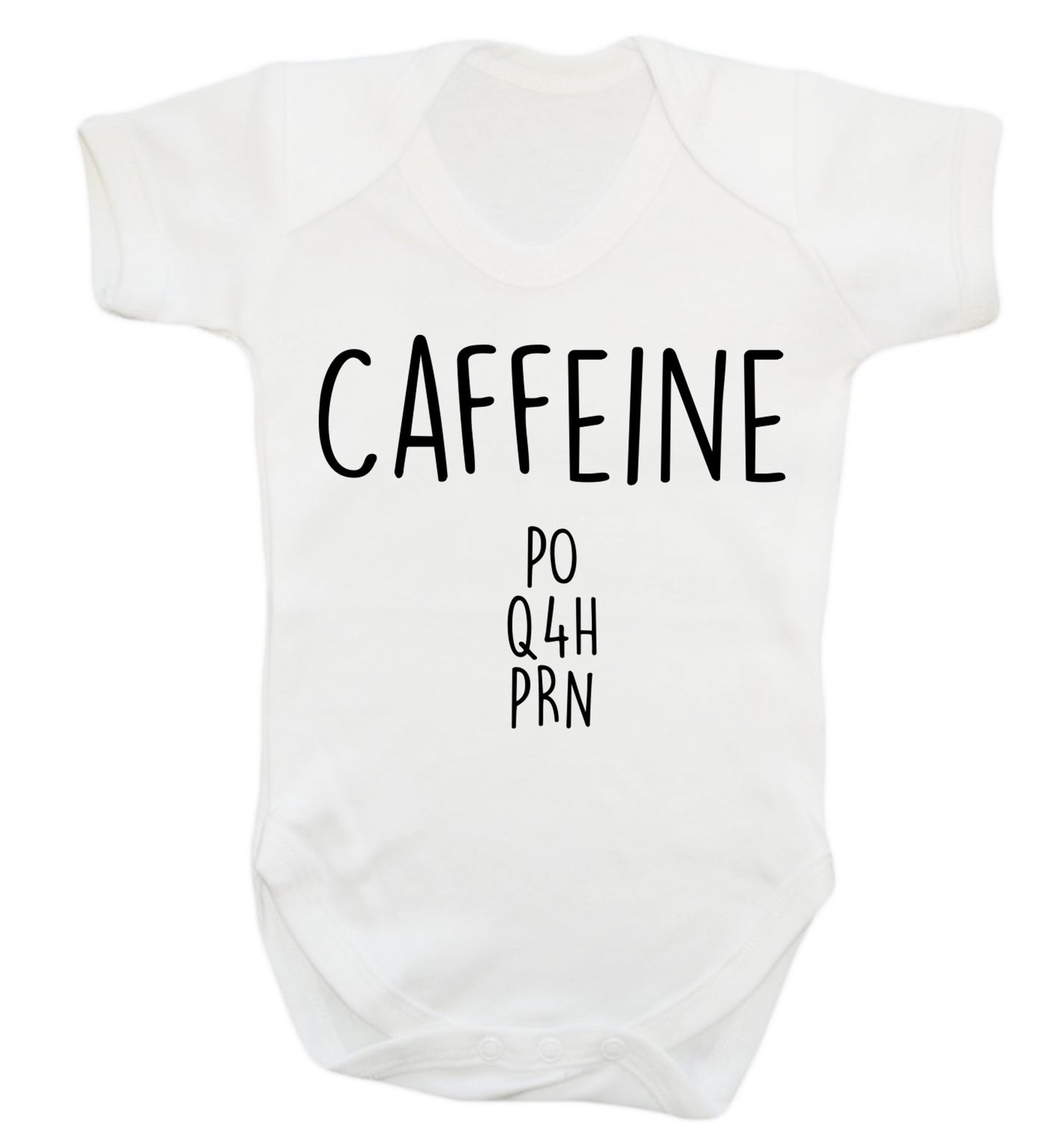 Caffeine PO Q4H PRN Baby Vest white 18-24 months