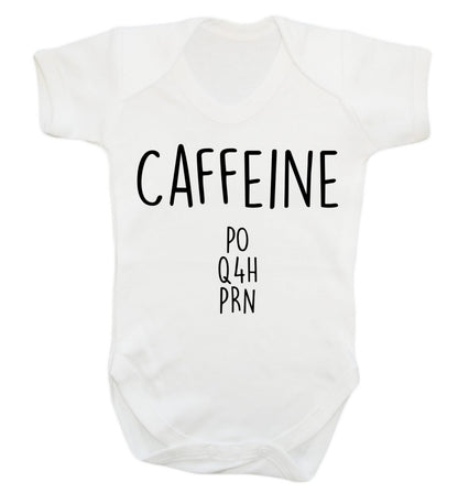 Caffeine PO Q4H PRN Baby Vest white 18-24 months