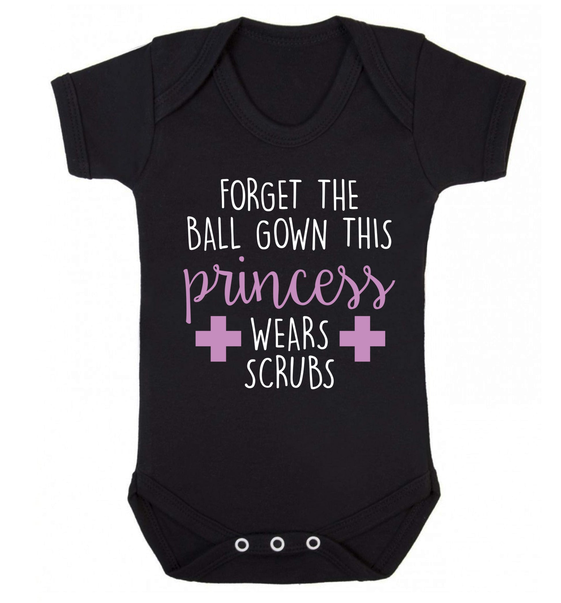 Forget the ball gown this princess wears scrubs Baby Vest black 18-24 months