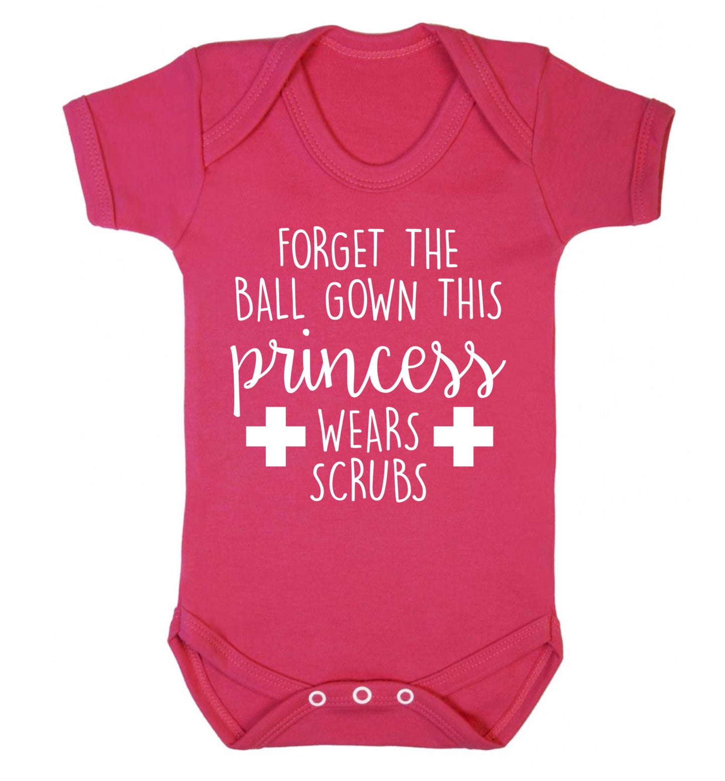 Forget the ball gown this princess wears scrubs Baby Vest dark pink 18-24 months
