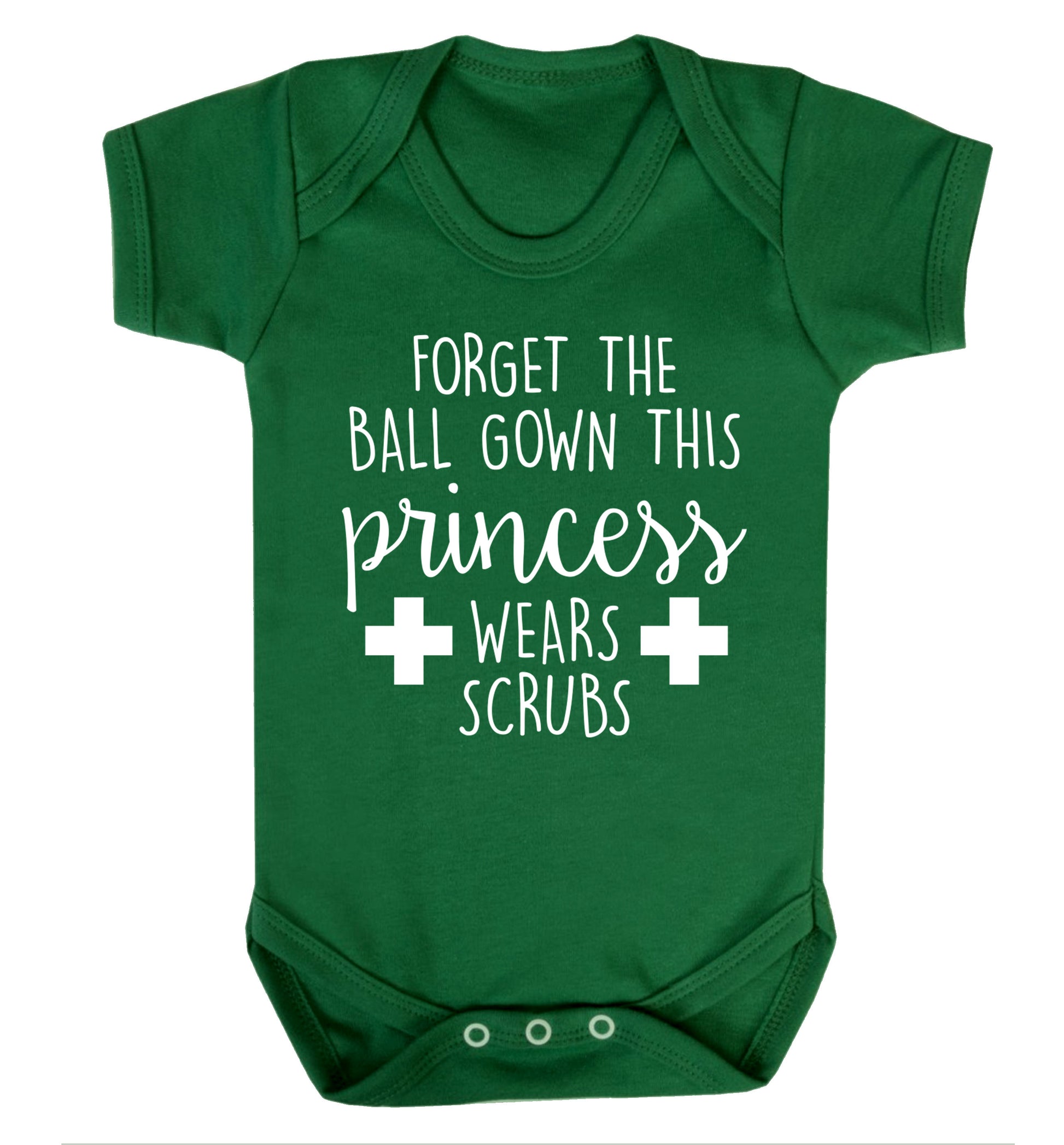Forget the ball gown this princess wears scrubs Baby Vest green 18-24 months