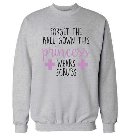 Forget the ball gown this princess wears scrubs Adult's unisex grey Sweater 2XL