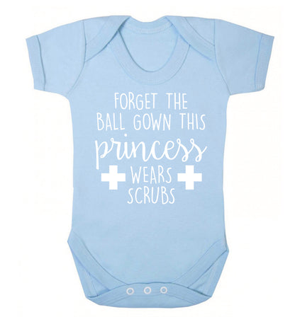 Forget the ball gown this princess wears scrubs Baby Vest pale blue 18-24 months