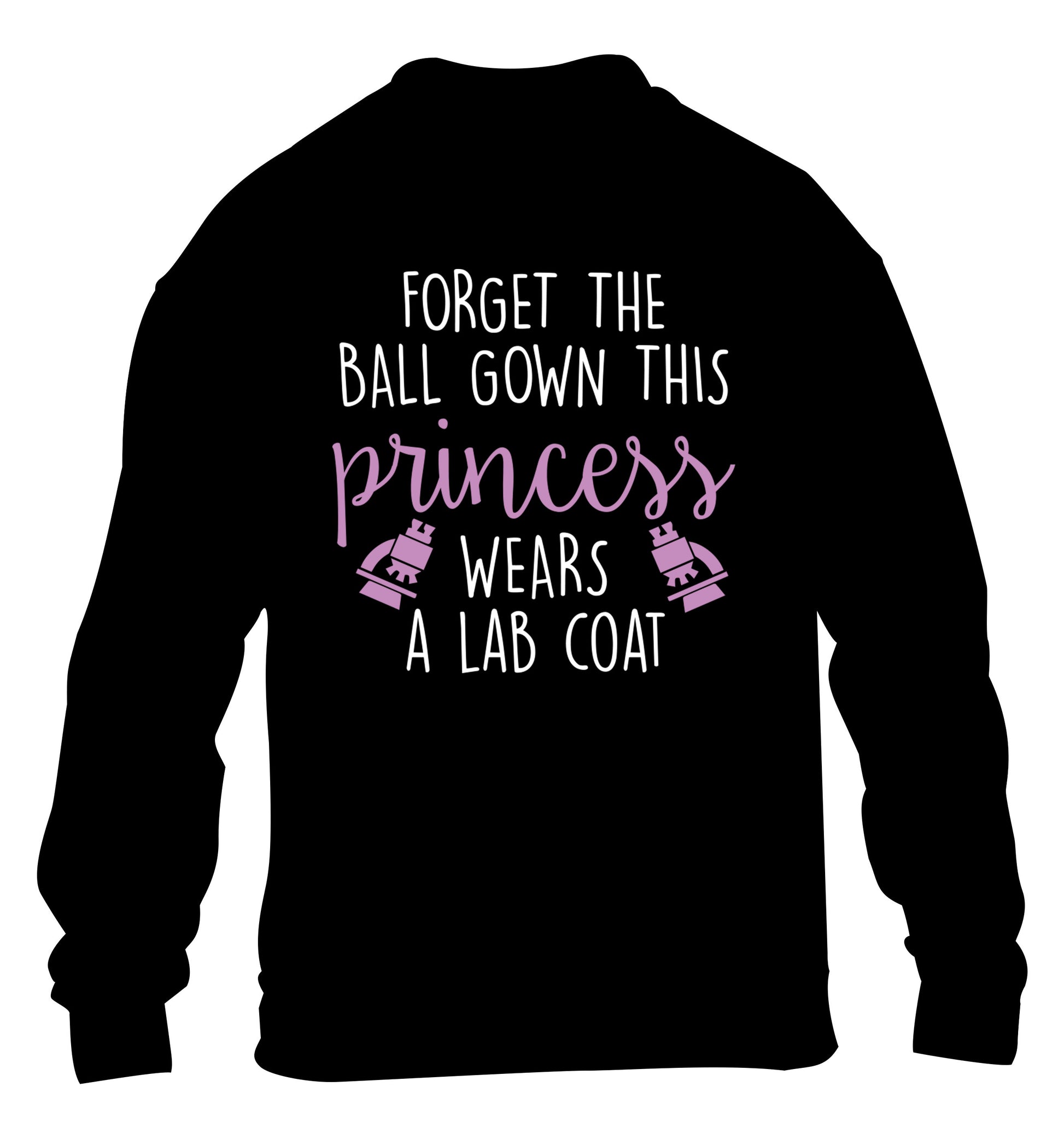 Forget the ball gown this princess wears a lab coat children's black sweater 12-14 Years