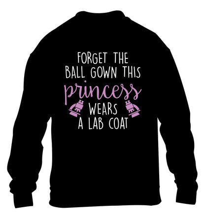 Forget the ball gown this princess wears a lab coat children's black sweater 12-14 Years