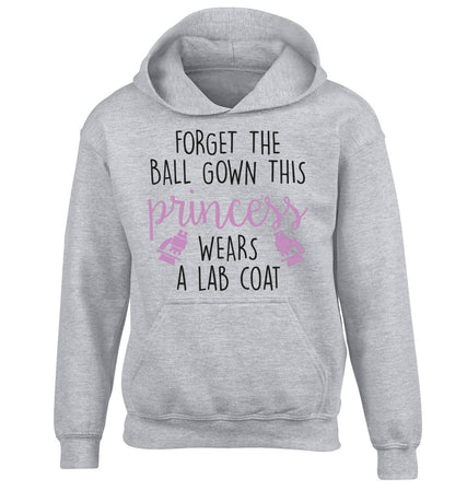 Forget the ball gown this princess wears a lab coat children's grey hoodie 12-14 Years