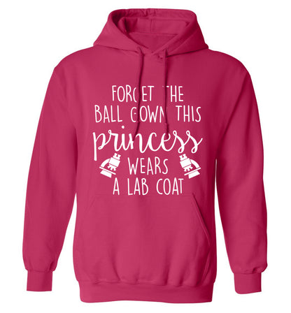 Forget the ball gown this princess wears a lab coat adults unisex pink hoodie 2XL