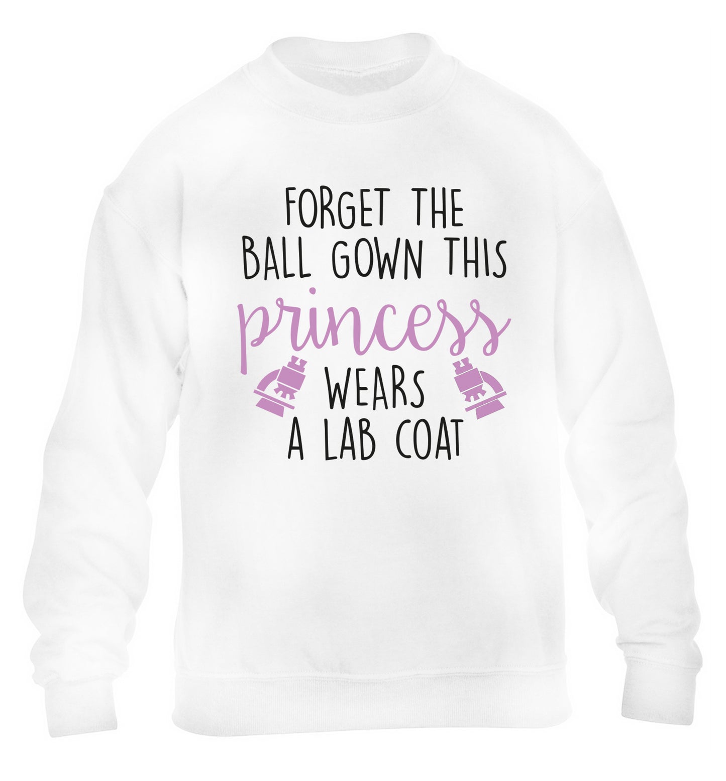 Forget the ball gown this princess wears a lab coat children's white sweater 12-14 Years