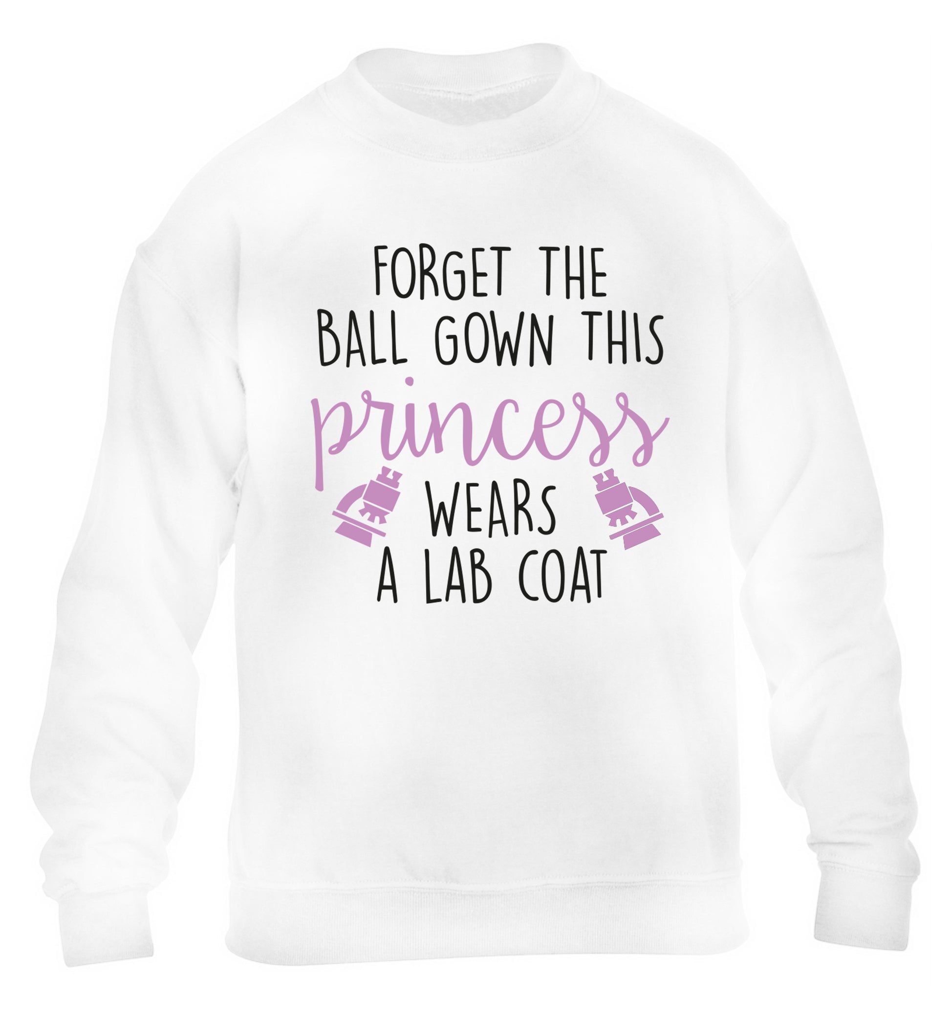 Forget the ball gown this princess wears a lab coat children's white sweater 12-14 Years