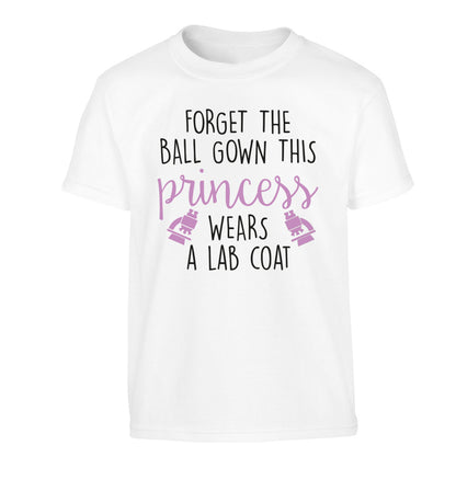 Forget the ball gown this princess wears a lab coat Children's white Tshirt 12-14 Years