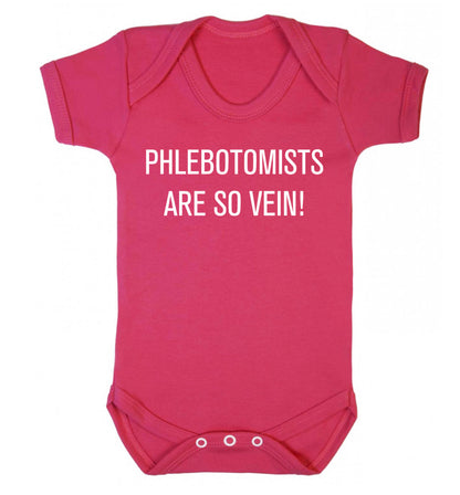 Phlebotomists are so vein! Baby Vest dark pink 18-24 months