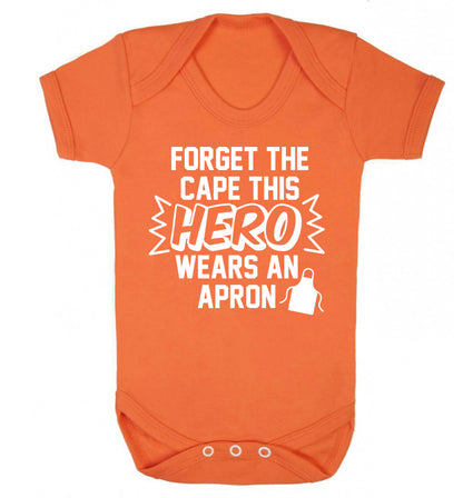 Forget the cape this hero wears an apron Baby Vest orange 18-24 months