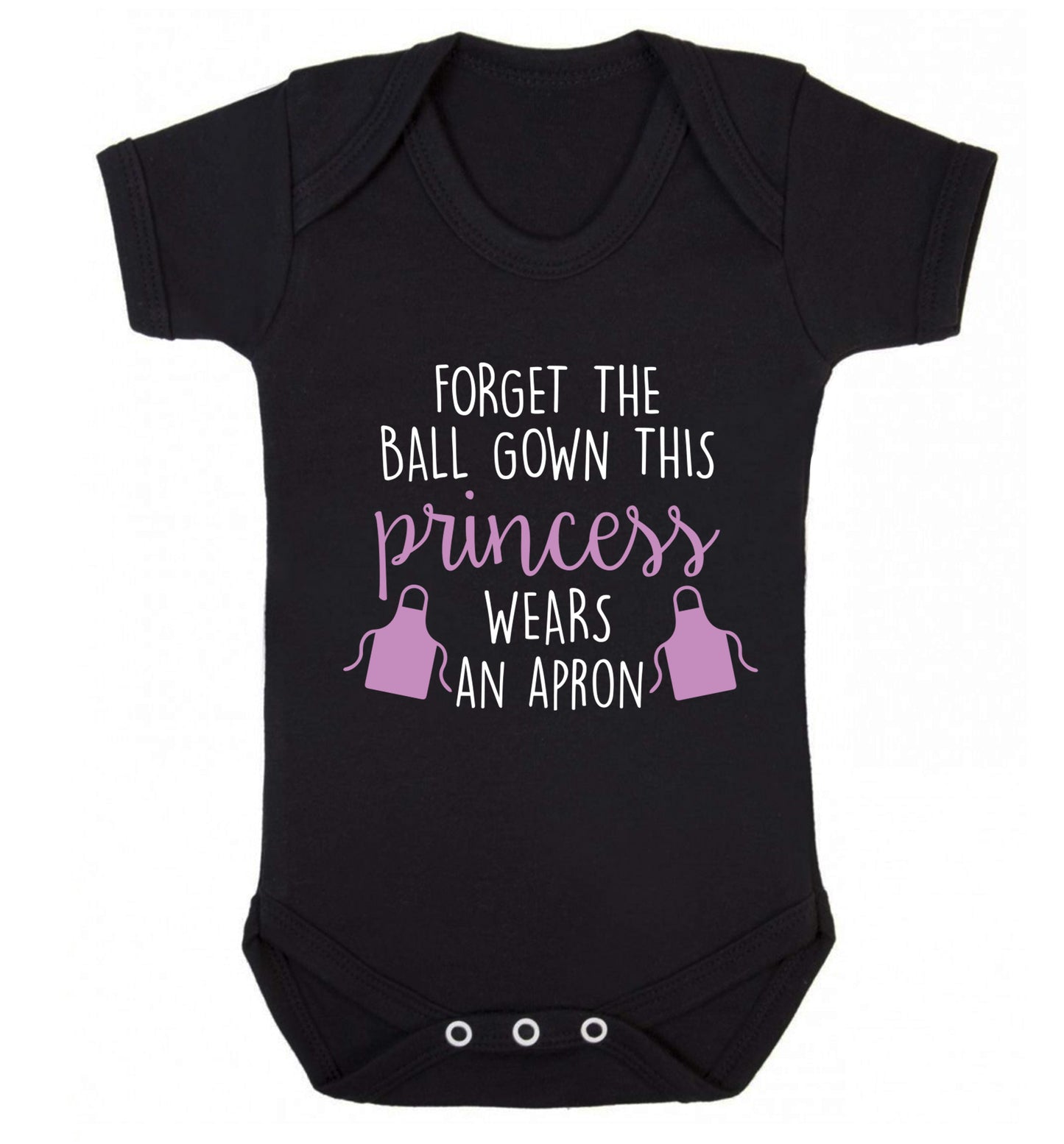 Forget the ball gown this princess wears an apron Baby Vest black 18-24 months
