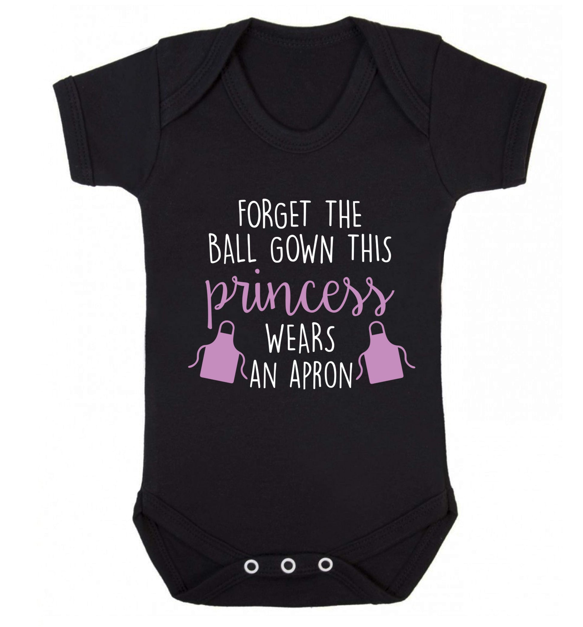 Forget the ball gown this princess wears an apron Baby Vest black 18-24 months