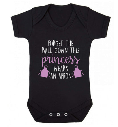 Forget the ball gown this princess wears an apron Baby Vest black 18-24 months