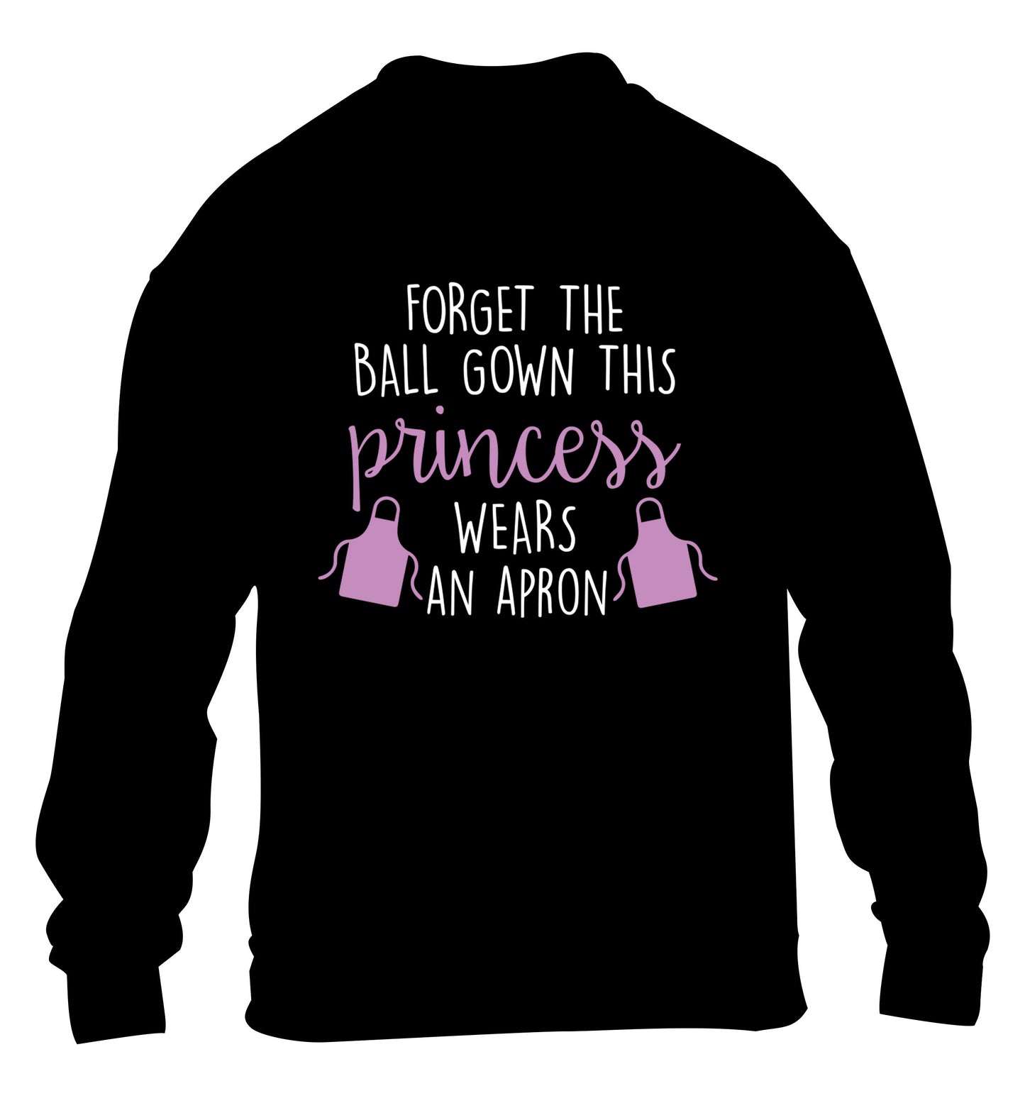 Forget the ball gown this princess wears an apron children's black sweater 12-14 Years