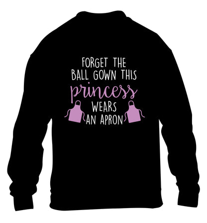 Forget the ball gown this princess wears an apron children's black sweater 12-14 Years