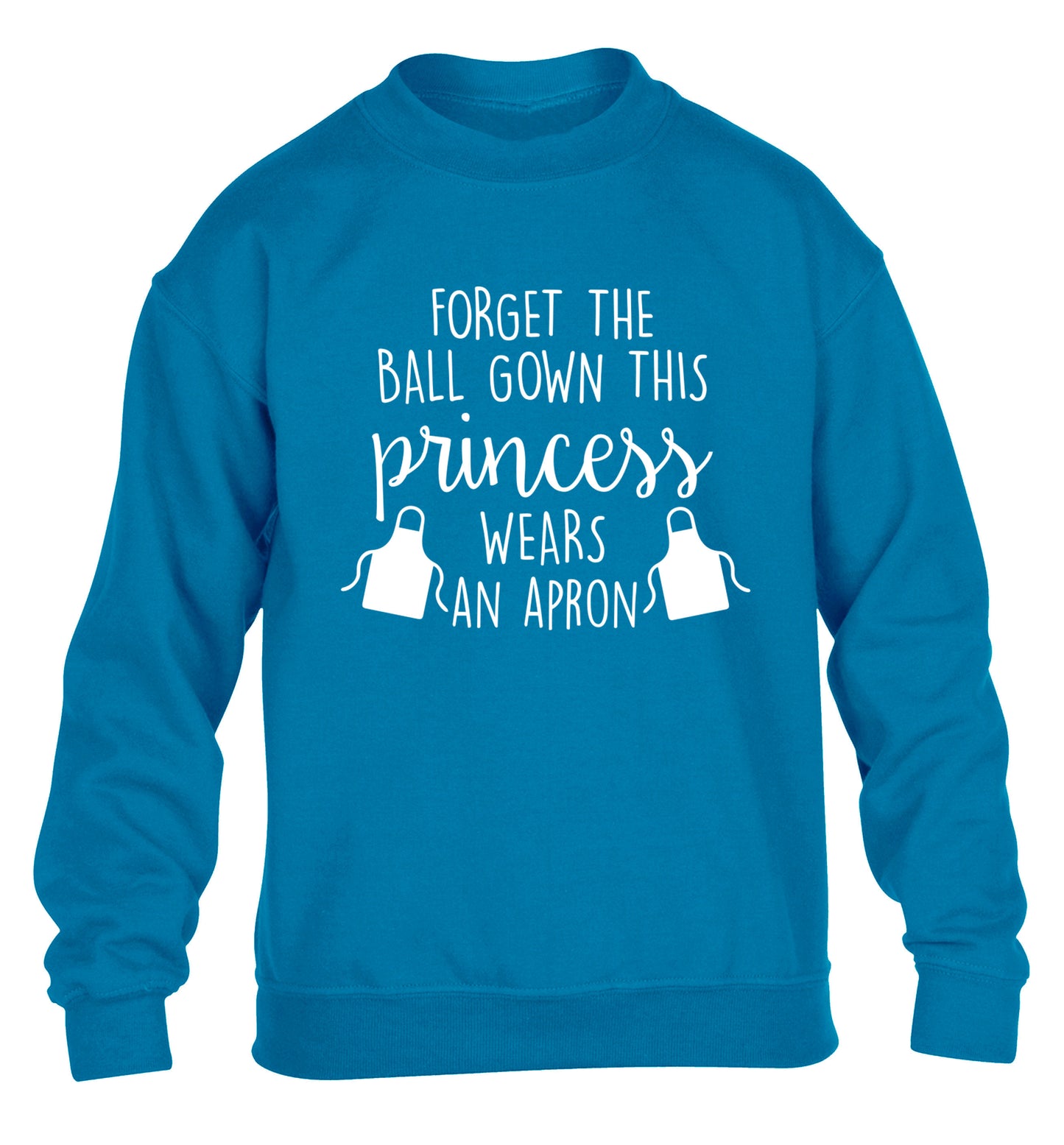 Forget the ball gown this princess wears an apron children's blue sweater 12-14 Years
