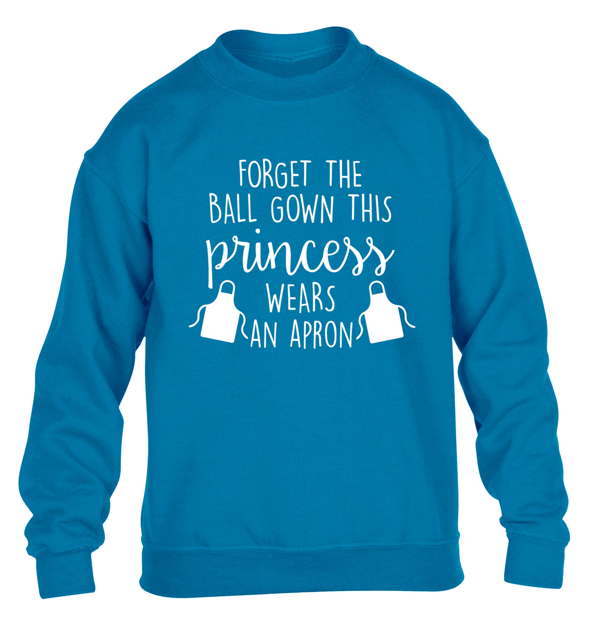 Forget the ball gown this princess wears an apron children's blue sweater 12-14 Years