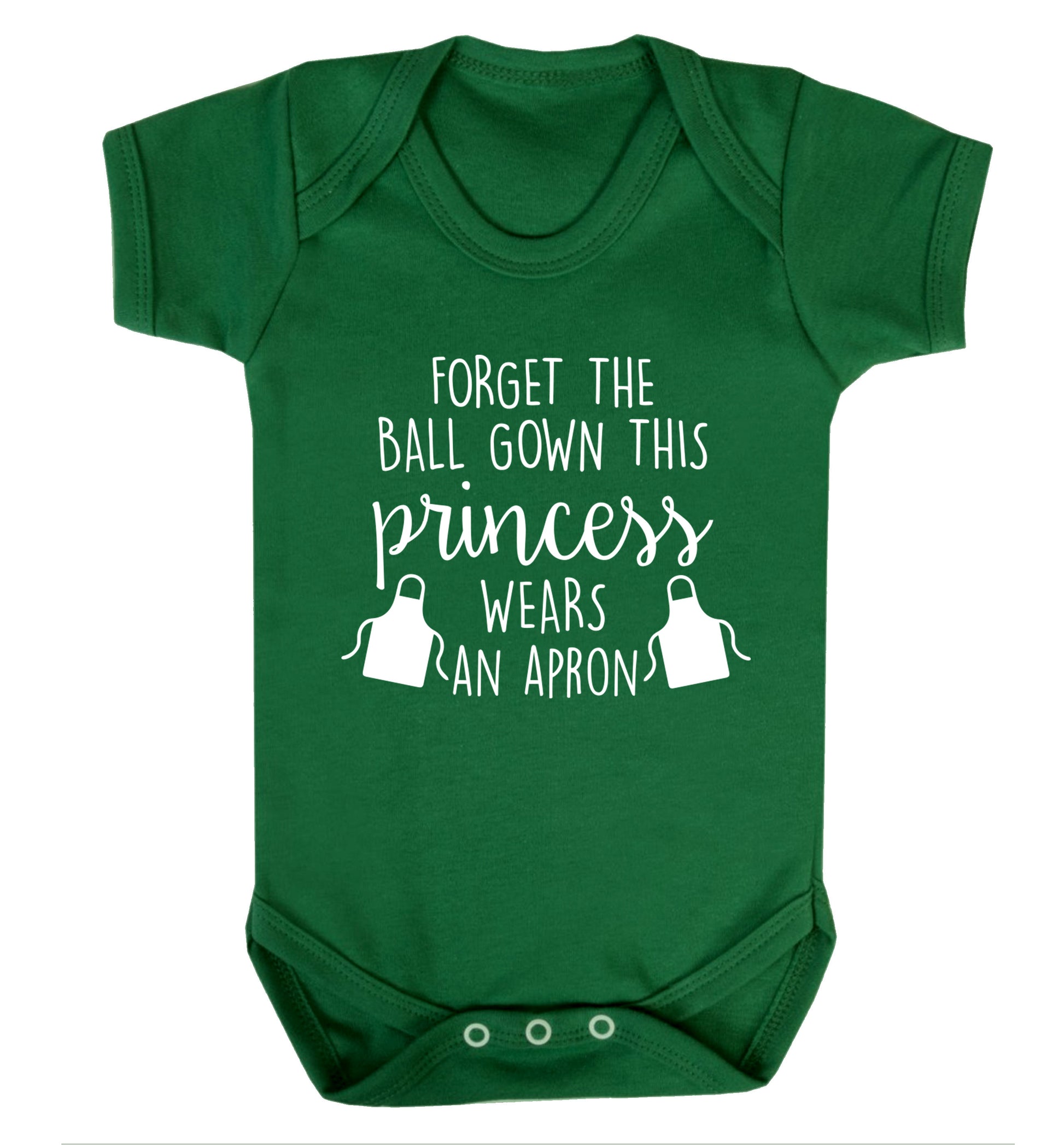 Forget the ball gown this princess wears an apron Baby Vest green 18-24 months