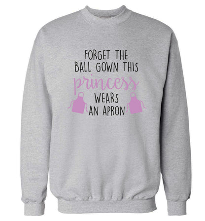 Forget the ball gown this princess wears an apron Adult's unisex grey Sweater 2XL