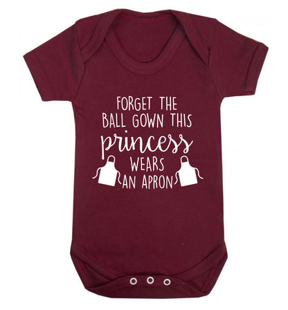 Forget the ball gown this princess wears an apron Baby Vest maroon 18-24 months