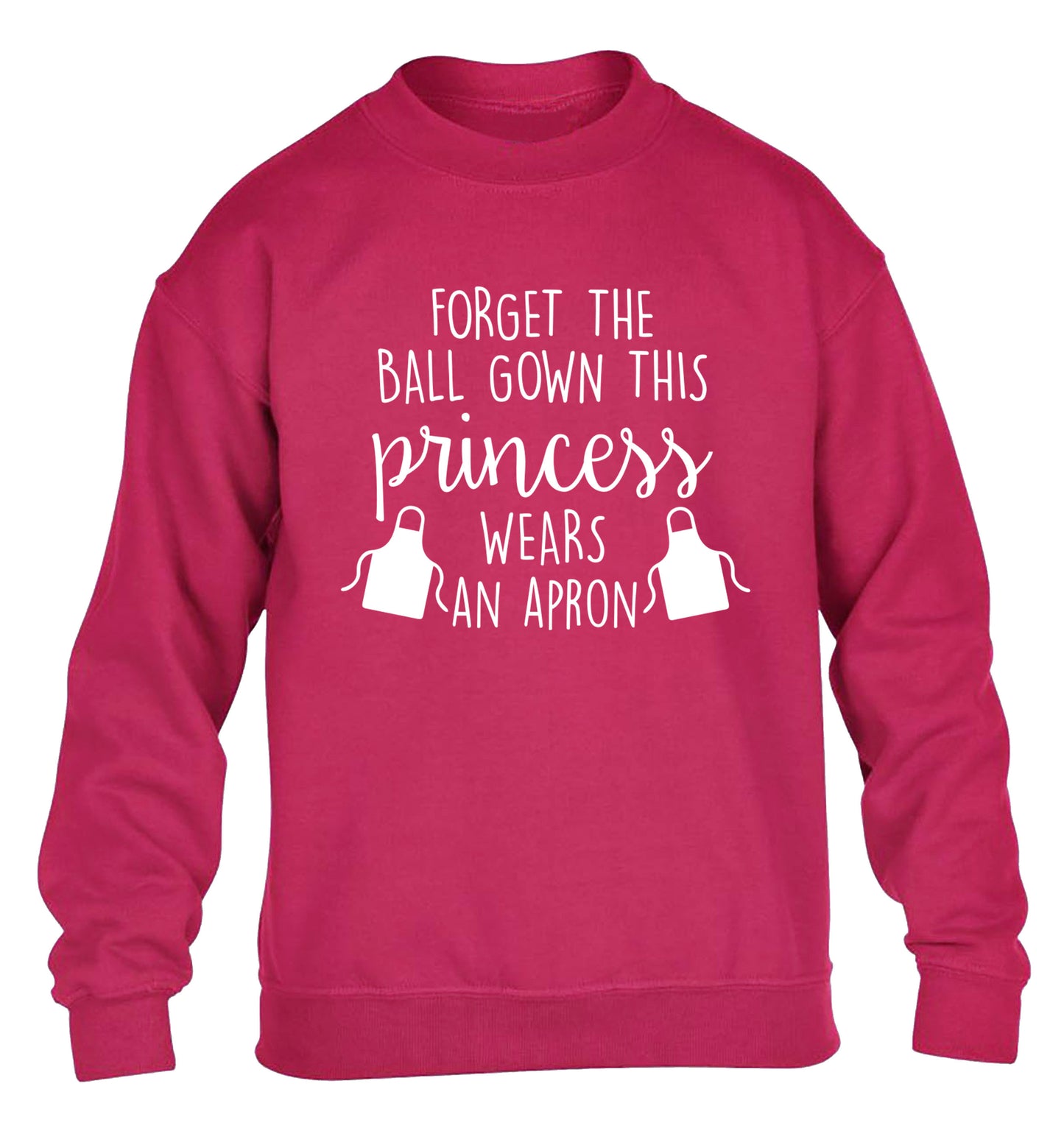 Forget the ball gown this princess wears an apron children's pink sweater 12-14 Years