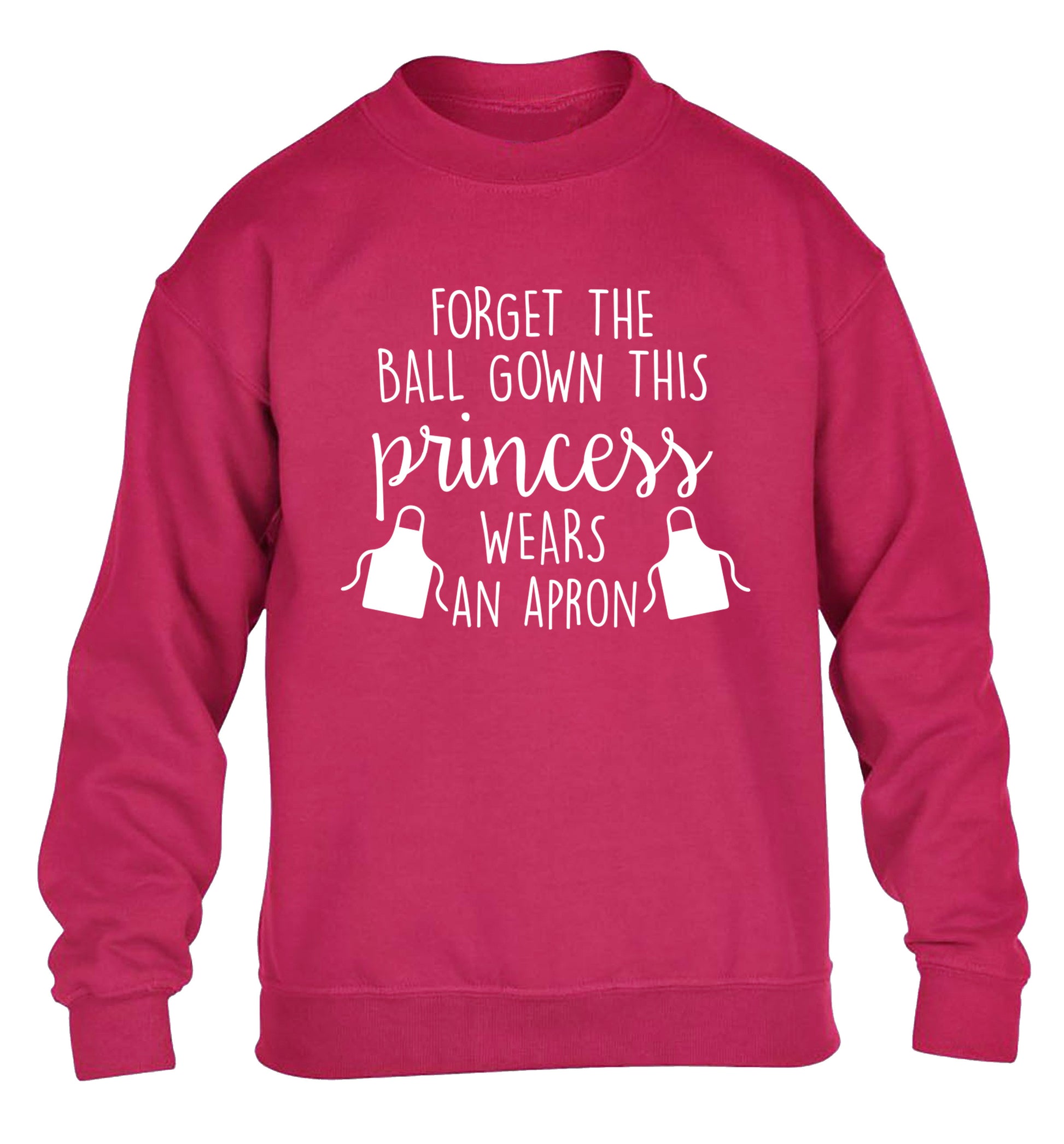 Forget the ball gown this princess wears an apron children's pink sweater 12-14 Years