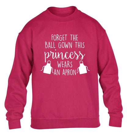 Forget the ball gown this princess wears an apron children's pink sweater 12-14 Years