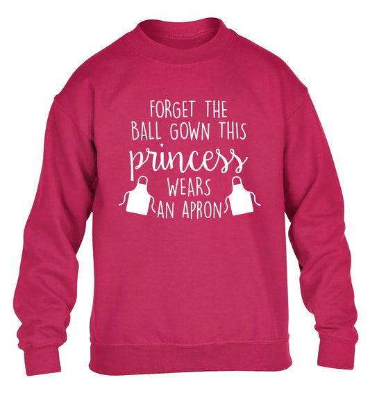 Forget the ball gown this princess wears an apron children's pink sweater 12-14 Years